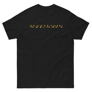 Mathame – MEMO T-Shirt Black/Gold Back