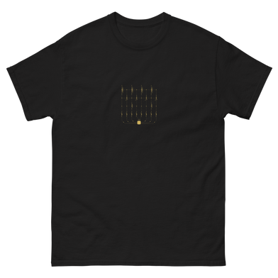 Mathame – MEMO T-Shirt Black/Gold Front