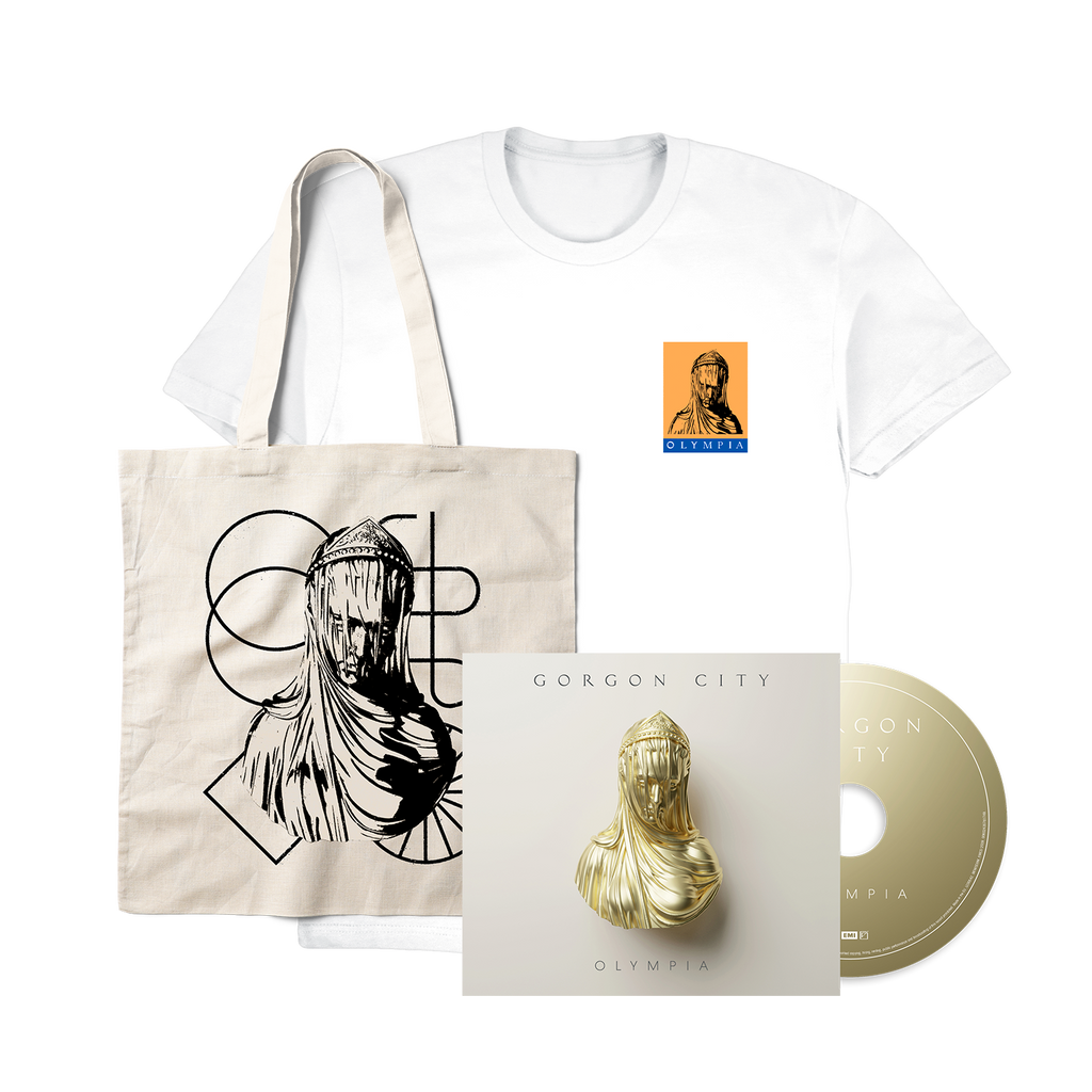 Olympia CD, Tote & White T-Shirt